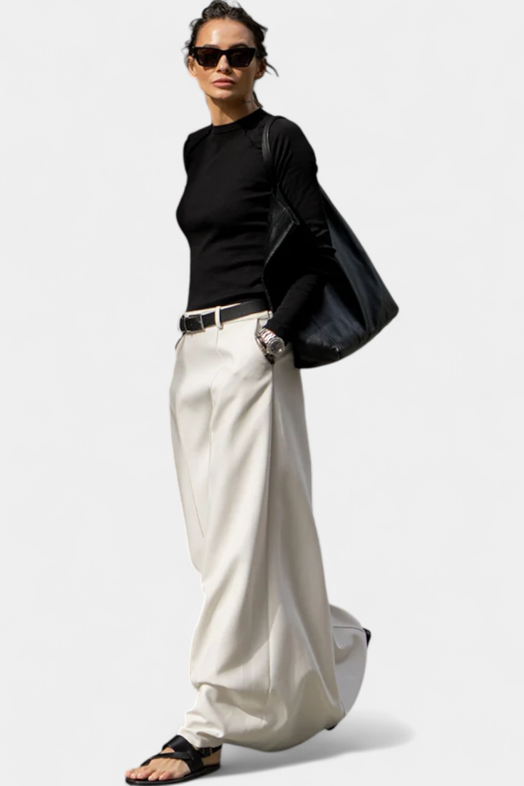 Ada - Hladká sukně střihu H s moderním městským stylem