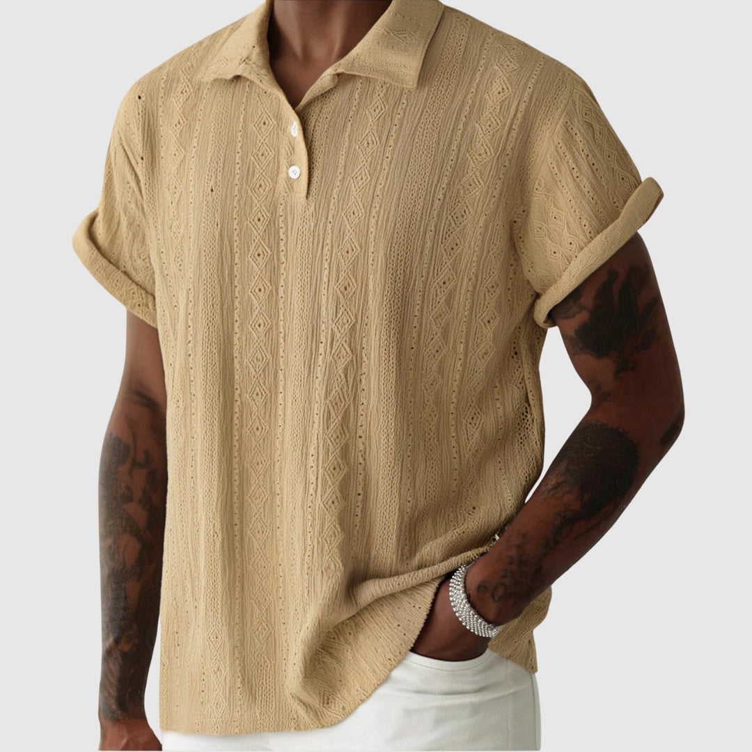 Libuše – Jemné pletené polo s texturovaným designem
