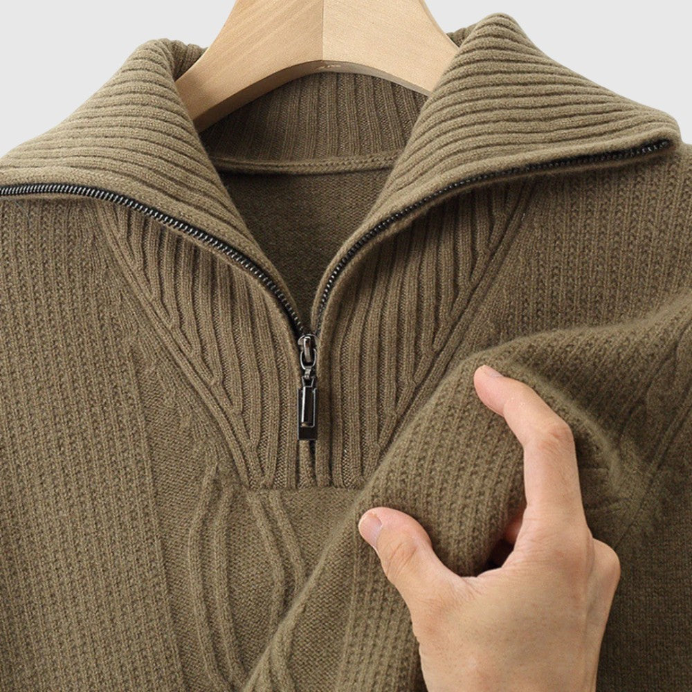 Perla- Camisola s zipem Taranto Merino Wool