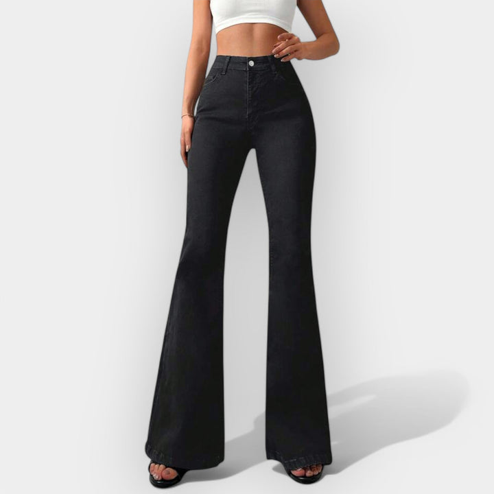 Kristýna Sofistikovaná Džíny Bootcut Vysokým Pasem