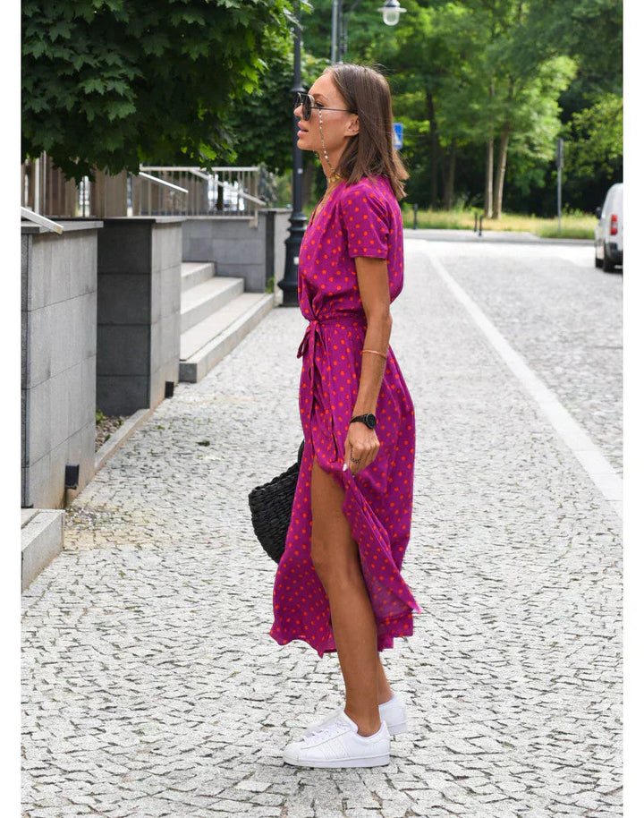 Magda™ | Elegantní šaty s výstřihem a modelujícím střihem