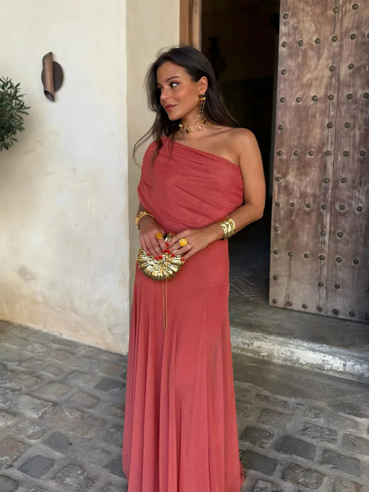 Jana™ | Elegantní dlouhé šaty s odhalenými rameny