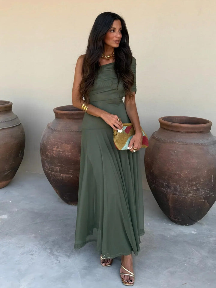 Jana™ | Elegantní dlouhé šaty s odhalenými rameny