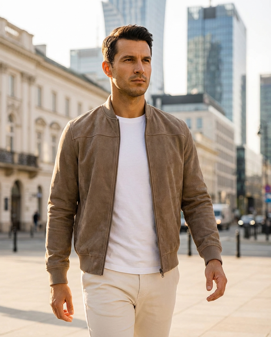 JAKUB | Semišová bomber bunda